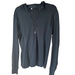 Fabletics Women's Black Half-Zip Hoodie Size L Athletic Activewear